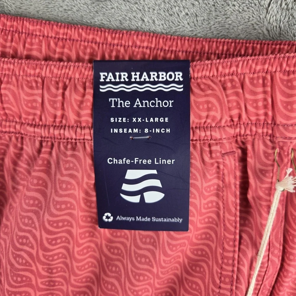 NWT Fair Harbor Anchor Twisted Waves Lined Shorts Mens 2XL  7